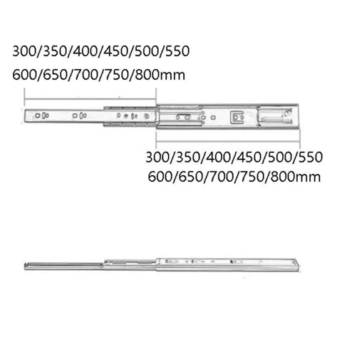 Diagram of Heavy Duty Soft Close Drawer Slides With Telescoping Rails Metal Drawer Runners Built For Tough Cabinets