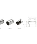 Low Friction Linear Bearing Kit 10 Pack For 3D Printers CNC Robots And Automation Projects With Alloy Steel 0.51 Inch ID Quiet Smooth Motion And High Precision For Consistent Print Quality, LM13UU dimensions diagram