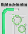 Right angle bending diagram for Check Out This Sick Extra Long Ball End Allen Wrench Set Covering 1.5 To 10mm Metric Hex Keys With S2 Steel Tough Build For Biking Auto Repair And Deep Hole Diy Projects That Get You Out Of Any Tight Spot Easily With Precision Colors.