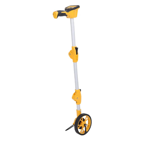 WALFRONT Digital Measuring Wheel with backlit display, yellow design, ideal for precise measurements in various units.