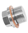 Stainless Steel Half Inch NPS Male Thread Pipe Plug With CNC Hex Head Built Tough For Corrosion Resistance, side view