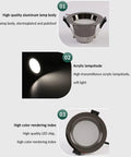 High-quality aluminum lamp body of saditesdk 12Pack Led Recessed Lighting - 5W/7W with polished silver finish for durability.