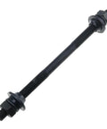 Three Eighths Inch Bicycle Rear Axle Kit With 175 Millimeter Length And Conical Lock Nuts, 26 TPI Thread, Lightweight, Durable Hub Axle