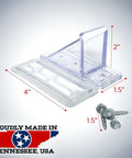50 Pack Built Tough Snow Guards For Metal Roofs With Perfect Seal Gaskets And Mounting Screws Industrial Polycarbonate Stops displayed with screws