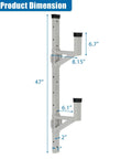 Aluminum Side Mount Ladder Rack For Open And Enclosed Trailers Heavy Duty Wall Mount Carrier For Ladders And Gear With Adjustable Brackets Easy Install Secure Transport On Vans Box Trucks And Trailers, 47 in tall