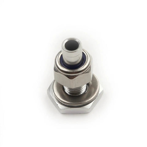 Solid Aluminum Soft Mount Vacuum Line Fitting Kit For 10mm Silicone Hose With Lock Nut Washer And O Ring Seal Universal Upgrade For Custom Builds And Street Rigs, 10mm fitting