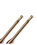 Premium HRC55 Carbide Ball End Mill 2 Flute With Extra Long Nose, detailed view of cutting edge and flute design.