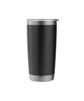 Black stainless steel tumbler, dual-wall, for Dad Who Flies A Gyrocopter Autogyro Stainless Steel Insulated Tumbler Keeps Your Coffee Hot Or Cold Dual Wall Travel Mug For Autogyro Lovers And Gyroplane Pilots.
