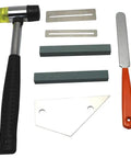 Guitar Luthier Tool Kit With Double Headed Fret Hammer Crowning File Fret Rocker Stainless Steel Tools Fingerboard Guards Grinding Stones