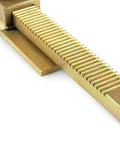 Close-up of ratcheting steel bar of Flooring Installation Jack For Hardwood And Laminate Beefy Steel Ratcheting Floor Jack