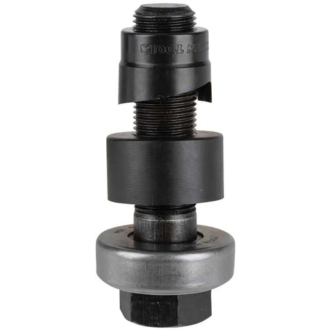 Optimized Knockout Punch Set For Ten Gauge Mild Steel With Three Quarters Inch Die Makes Wrenching A Breeze, includes draw stud
