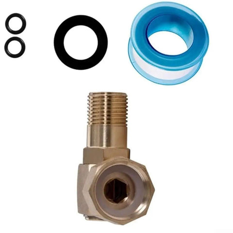 Heavy Duty Brass Swivel Hose Fitting Kit With Sealing Tape And Washers Fixes Kinks Fast For Garden Hose Assembly Repair Upgrade Using Rotary Joint Adapter 1/2 Inch Sizes, brass fitting with washers and tape