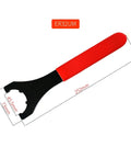 Super Tough ER25 And ER32 Spanner Wrench For CNC Milling Gravy Machine Tools Open Um Type Steel Holder Bit Driver Gripper For Heavy Duty Work, 252mm length with red handle.