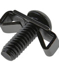 1/4-20 End Fastener And Screw Hardware Combo for Aluminum Extrusion T Slot, shown with button head bolt and double wing clip