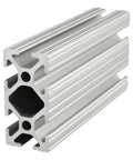 Heavy Duty 1 Inch By 2 Inch T Slotted Aluminum Extrusion 10 Series 6063 T6 Anodized Clear Finish 48 Inch Long DIY Friendly Linear Rail Track Saw Guide angled view