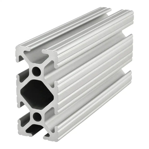 Heavy Duty 1 Inch By 2 Inch T Slotted Aluminum Extrusion 10 Series 6063 T6 Anodized Clear Finish 48 Inch Long DIY Friendly Linear Rail Track Saw Guide angled view