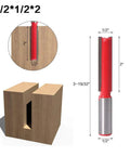 1/2 Inch Flush Trim Router Bit Sharpened High Hardness YG8 Alloy Blade For Smooth Woodworking Cuts On Solid Wood And Mdf, showing dimensions.