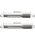 9 16 20 Thread Tap Pedal Repair Tool For Bike Cranks Universal HSS Portable, dimensions 14.4mm x 86.3mm displayed
