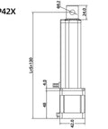 Heavy Duty Linear Actuator Motor Featuring Stepper Drive For Rock Solid Precision On Cnc Rigs Sliding Gates And Lift Tables dimensions diagram.