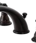 Stylish Oil Rubbed Bronze Widespread Bathroom Faucet Crafted From Solid Brass With Reliable Washerless Cartridge For 8 To 16 Inch Three Hole Deck Mount Sink Setups