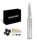 Bullet Antenna With Valve Stem Caps Mast For Chevy Silverado 1500 2500 3500 HD Ford F150 F250 F350 Denali And Jeep Chrome Truck Accessory Slick Look Easy Install Built To Last, kit with antenna, studs, caps