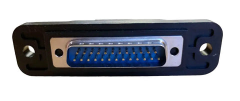Front view of 25-pin connector on Replacement Cable Snake Harness For Alesis Nitro Max And Nitro V1 Drum Modules with nickel plating