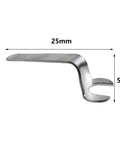 Pro Grade Top Shelf Concealed Spray Nozzle Wrench Set Two Piece Universal 1/2 Inch Silver tool measuring 25mm by 5cm for quick maintenance.