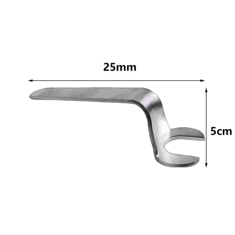 Pro Grade Top Shelf Concealed Spray Nozzle Wrench Set Two Piece Universal 1/2 Inch Silver tool measuring 25mm by 5cm for quick maintenance.