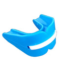 Blue sports mouth guard for youth and adults, double sided gum shield ideal for football, basketball, boxing, MMA, hockey teeth protection