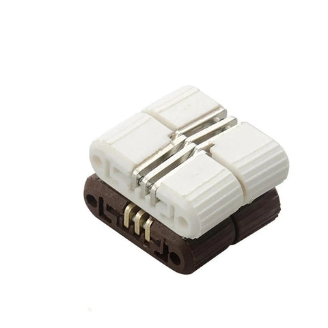 0 To 180 Degree Cross Hinge Plastic Folding Barrel Invisible Hinge 6 Pieces Brown for Cabinets Boxes and Small Furniture Projects