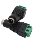 Heavy Duty 12V DC Power Connectors 5.5mm X 2.1mm Barrel Jack Adapters with robust connectors for solderless wiring.