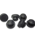 Seat Box and Seat Mount Rubber Bumper Grommet Set 6 Pack Replacement for ATV Seat Mounts and Cargo Boxes, shown in black.