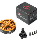 D4215 Brushless Motor 650KV Built For 3 To 6S RC Multirotor FPV with CNC Machined Rotor, shown with box and accessories