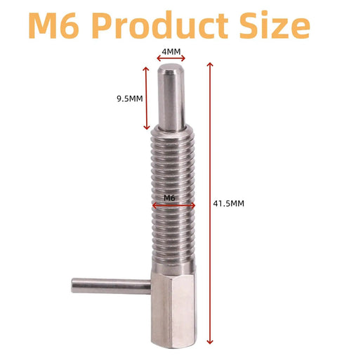Heavy Hitter M10 Retractable Indexing Plunger Pins With L Handle Stainless Steel Spring Loaded Telescopic Safety Locking Latch No Nonsense Pro Gear For Rough Shop Work Built Rock Solid