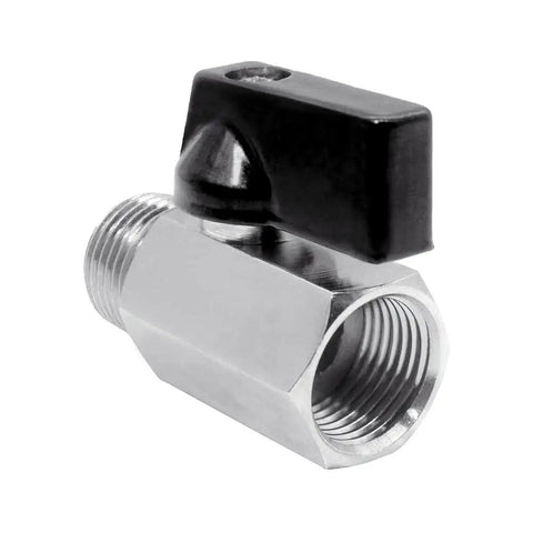1/2 NPT Brass Mini Ball Valve Female To Male Shut Off Valve Chrome Plated With Double Seal For Bidirectional Flow Water Saving Inline