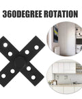 2 Pack Stainless Steel Heavy Duty 360 Degree Hidden Pivot Hinges for Wood Doors Matte Black Concealed Center Shaft Door Hardware