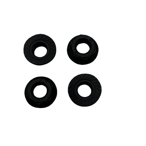 Close-up of black nuts and washers for Front Sway Bar End Link Kit 2 Pcs Replacement For 2012 2015 Ford Focus Escape C Max