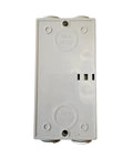 Bottom view of Beefy Outdoor Disconnect Switch Box 440V 63A 3P Enclosed Safety Isolator with 25mm knockout cutouts visible