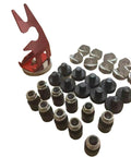 Fixturing Kit For Portable Five Eighth Inch Holes Welding Table With Magnetic Torch Holder, V Blocks, Riser Stops, Squaring Pins
