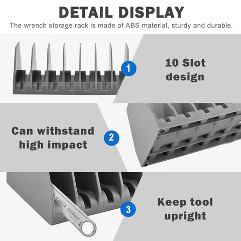 Two Pack 10 Slot Pliers Organizer Rack Set For Tools Drawer With Non Slip Rubber Base Extendable Modular Design For Wrenches Cutters And Hand Tools Grey Keeps Tools Neatly Organized And Grab And Go