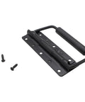 4.9 Inch Spring Loaded Folding Handle For Tool Boxes And Cases, Heavy Duty Surface Mount Case Handle With Rubber Grip, Includes Mounting Bases And Screws, Durable Cold Rolled Steel Construction, Black 2 Pack