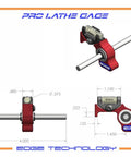 Pro Lathe Gage For Engine Lathe With Quick Tool Height Setting, Spindle Axis Alignment, Boring Bar Ready, red design diagram