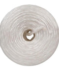 Close-up of heavy duty polypropylene twine rope for outdoor use gardening landscaping and shipping 1000 ft white tube 135 lb tensile strength