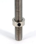 12mm Shaft Collar Lock Ring Set for Lead Screws, Nickel Plated Carbon Steel, on threaded rod