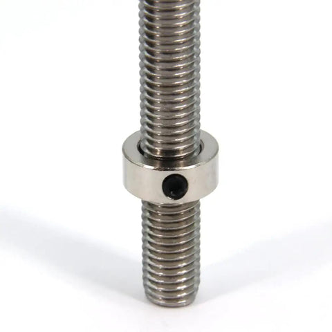 12mm Shaft Collar Lock Ring Set for Lead Screws, Nickel Plated Carbon Steel, on threaded rod
