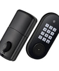 Slick Electronic Keypad Keyless Entry Door Lock And Rock Solid Deadbolt For Front Door Featuring Anti Peep Virtual Codes close-up view