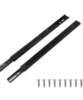 12 Inch Cold Rolled Steel Drawer Slides Beefy Two Fold Ball Bearing Track Rails Two Section Heavy Duty Runners 27mm Wide 55 Lbs Load Capacity Black One Pair with screws