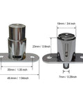 Real Deal Push Plunger Drawer Locks Built Dang Tough With Wear Proof Chrome Plated Zinc spring loaded lock dimensions measuring 19x23mm.