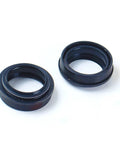 Front Fork Dust Seal Kit For Mountain Bikes, Oil Seal And Dust Wiper For 28.6mm To 36mm Suspension Forks, black seals.