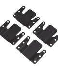 Tough As Nails Sectional Sofa Connectors Eight Piece Heavy Duty Metal Bracket Kit With Screws showing four black steel brackets.